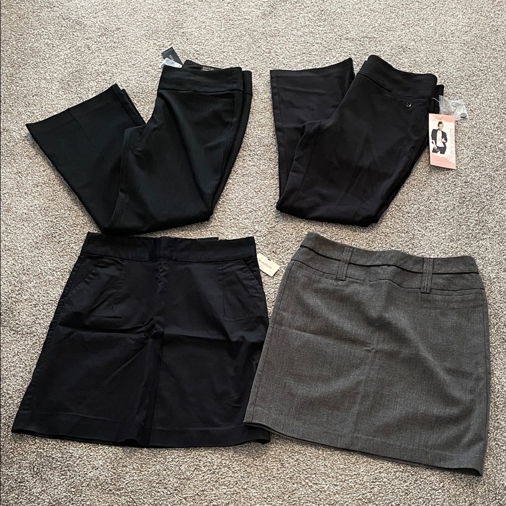 Maurices Black/Gray Pants & Skirt Collection (NEW)